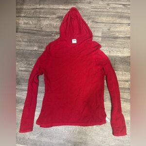 Zara Red Textured Hoodie